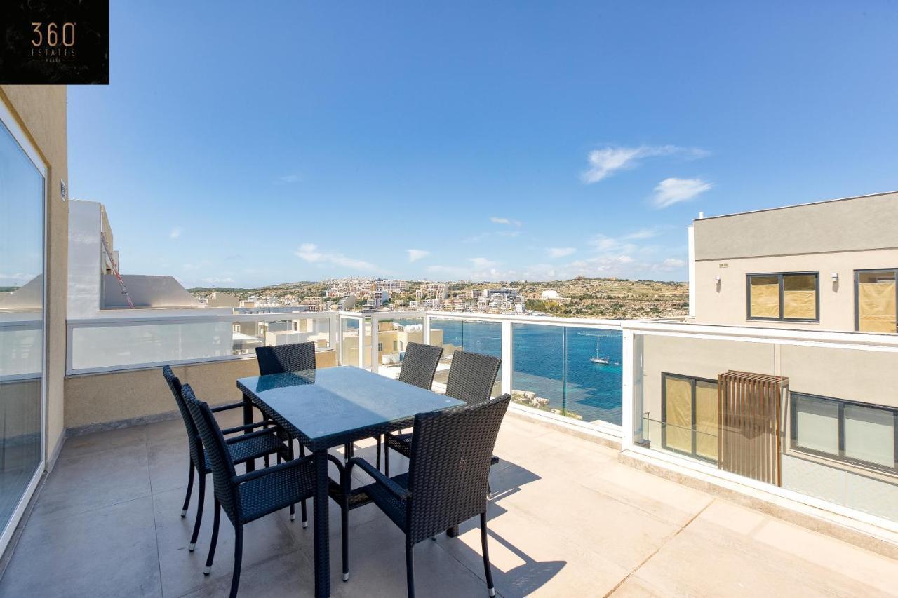 Lux Sea Front Penthouse With Breathtaking Views In St Pauls By 360 Estates Lejlighed San Pawl il-Baħar Eksteriør billede