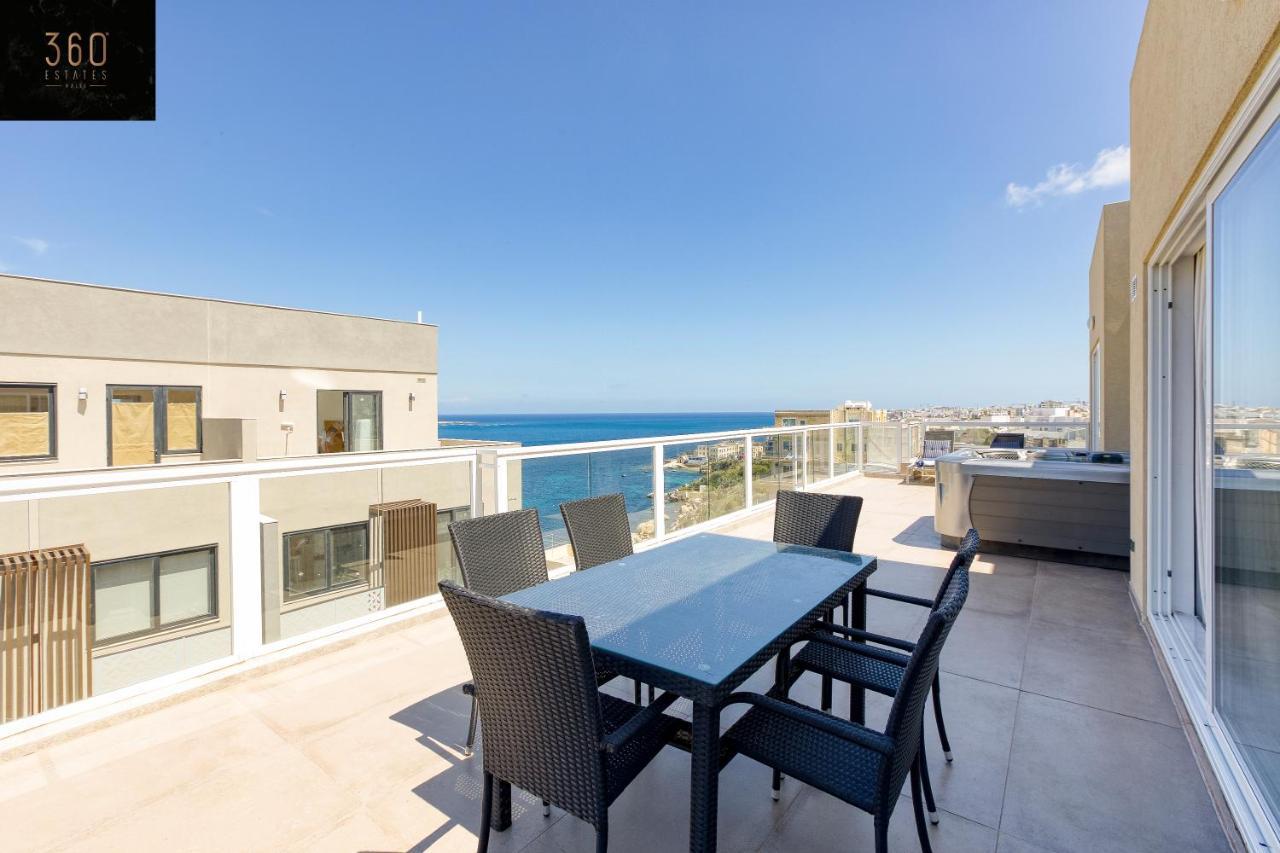 Lux Sea Front Penthouse With Breathtaking Views In St Pauls By 360 Estates Lejlighed San Pawl il-Baħar Eksteriør billede